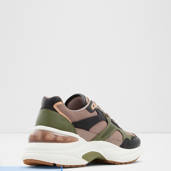 NWOT Vintage army green & mauve Createv2 Mid Top Sneakers by Aldo NWOT size 10 - Picture 9 of 15